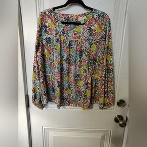LOFT Multicolor Floral Blouse
